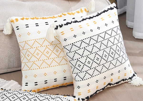 Oriental Decorative Throw Pillows for Bedroom, Square Pillows for Couch, Contemporary Modern Pillow Covers, Bohemian Decorative Sofa Pillows-Paintingforhome