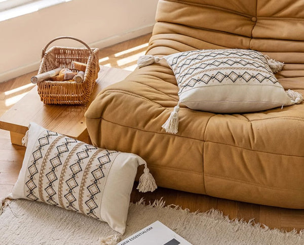 Large Modern Decorative Pillows for Bedroom, Contemporary Modern Sofa Pillows, Modern Square Decorative Pillows for Couch, Decorative Pillow Covers-Paintingforhome