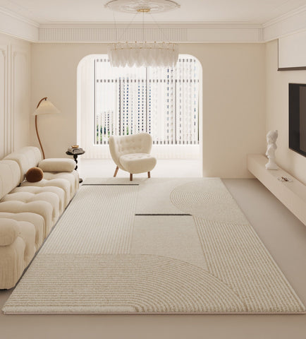 Modern Rugs under Dining Room Table, Abstract Modern Rugs for Living Room, Simple Geometric Carpets for Sale, Contemporary Modern Rugs Next to Bed-Paintingforhome