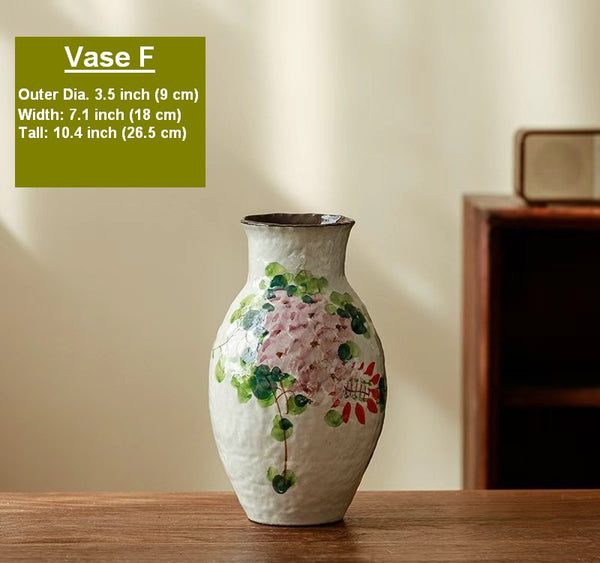 Modern Porcelain Flower Vases, Flower Vases on Table, Handmade Water Holding Flower Vases, Centerpiece on Dining Table, Ceramic Bouquet Vases-Paintingforhome