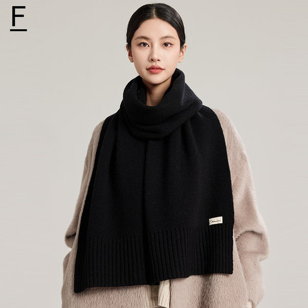 Soft Cashmere Scarf for Women, Casual Scarf for Women, Cold Weather Scarf, Fashion Designer Scarf, Black Winter Scarf, Modern Wool Scarf for Women-Paintingforhome