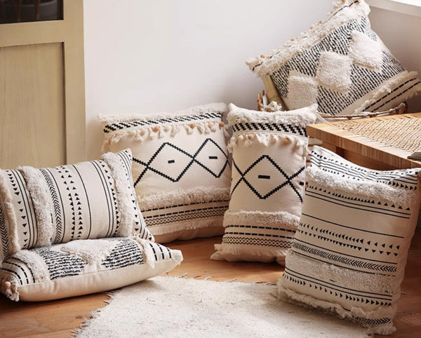 Modern Decorative Pillows for Interior Design, Decorative Pillow Covers, Square Modern Throw Pillows for Couch, Contemporary Modern Sofa Pillows-Paintingforhome