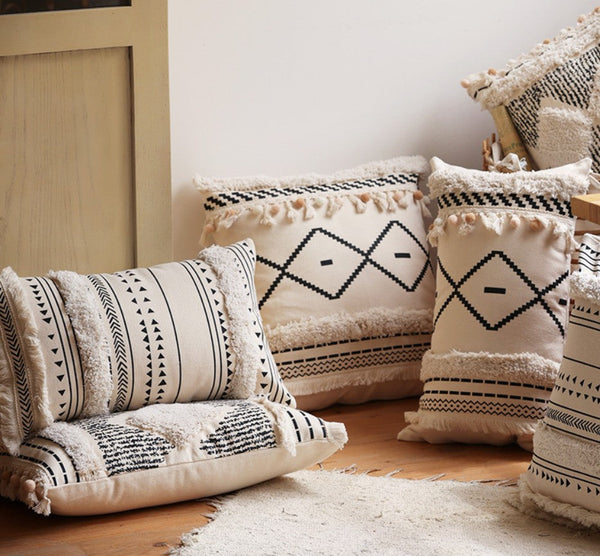 Square Modern Throw Pillows for Couch, Contemporary Modern Sofa Pillows, Modern Decorative Pillows for Interior Design, Decorative Pillow Covers-Paintingforhome