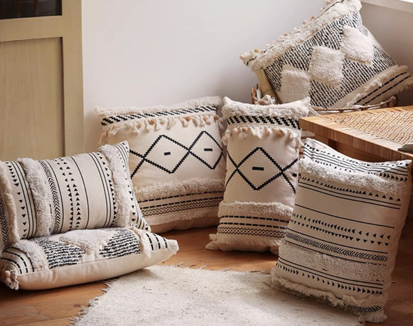 Square Modern Throw Pillows for Couch, Contemporary Modern Sofa Pillows, Modern Decorative Pillows for Interior Design, Decorative Pillow Covers-Paintingforhome