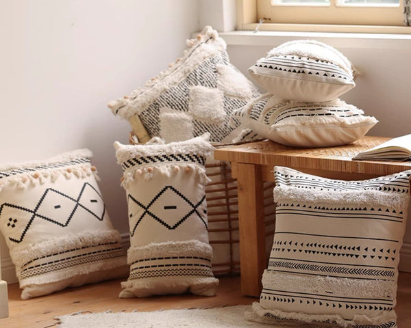 Modern Decorative Pillows for Interior Design, Decorative Pillow Covers, Square Modern Throw Pillows for Couch, Contemporary Modern Sofa Pillows-Paintingforhome