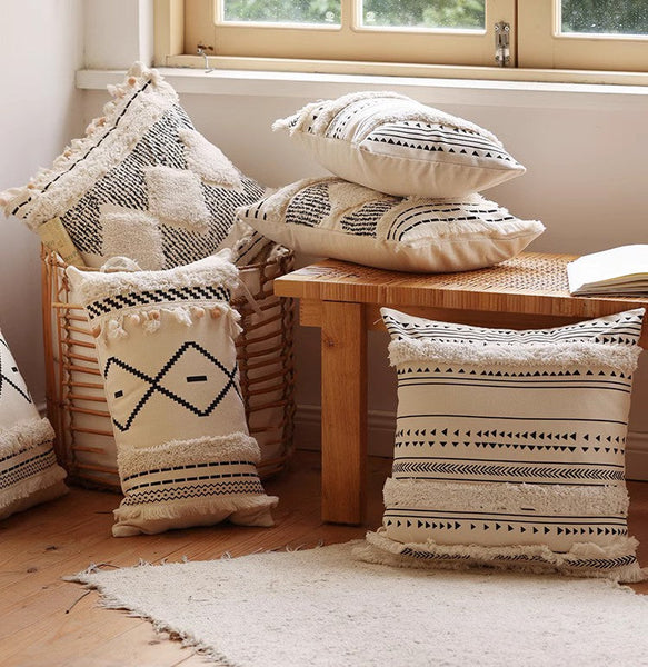 Modern Decorative Pillows for Interior Design, Decorative Pillow Covers, Square Modern Throw Pillows for Couch, Contemporary Modern Sofa Pillows-Paintingforhome