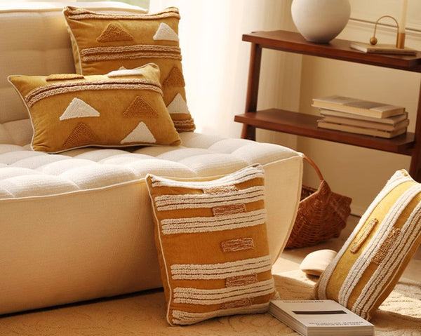 Modern Square Sofa Pillows Covers, Modern Sofa Cushion, Decorative Modern Pillows for Couch, Decorative Pillows for Living Room-Paintingforhome