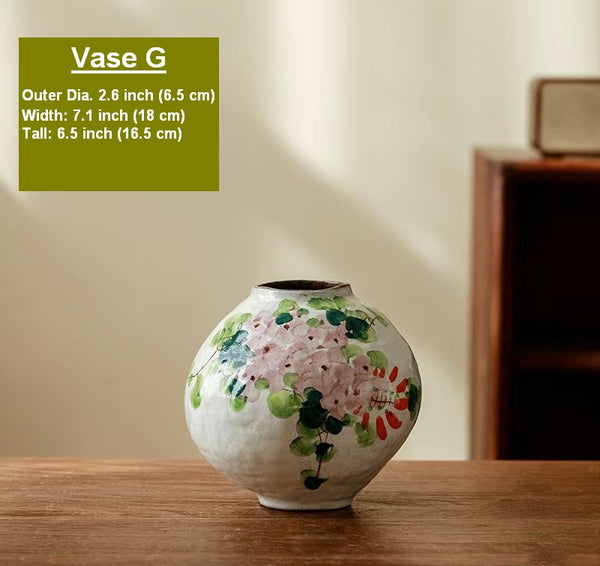 Modern Porcelain Flower Vases, Flower Vases on Table, Handmade Water Holding Flower Vases, Centerpiece on Dining Table, Ceramic Bouquet Vases-Paintingforhome