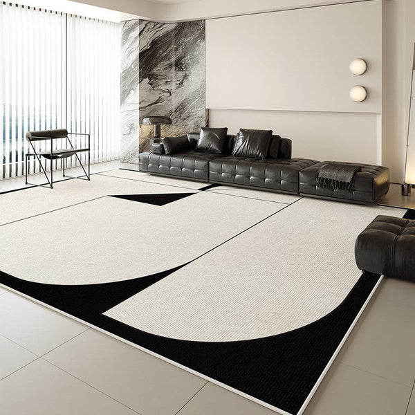 Dining Room Geometric Modern Rugs, Extra Large Modern Rugs for Living Room, Bedroom Modern Rugs, Contemporary Modern Rugs for Office-Paintingforhome
