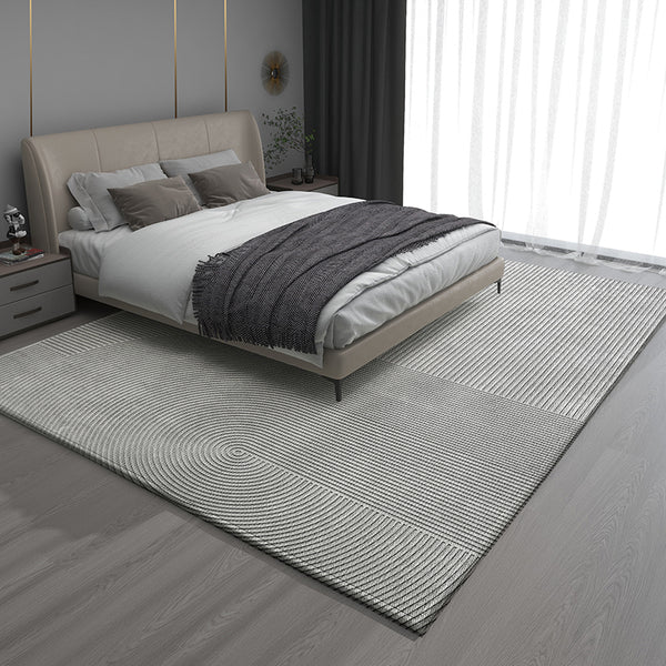 Bedroom Modern Rugs, Extra Large Modern Rugs for Living Room, Dining Room Geometric Modern Rugs, Gray Contemporary Modern Rugs for Office-Paintingforhome