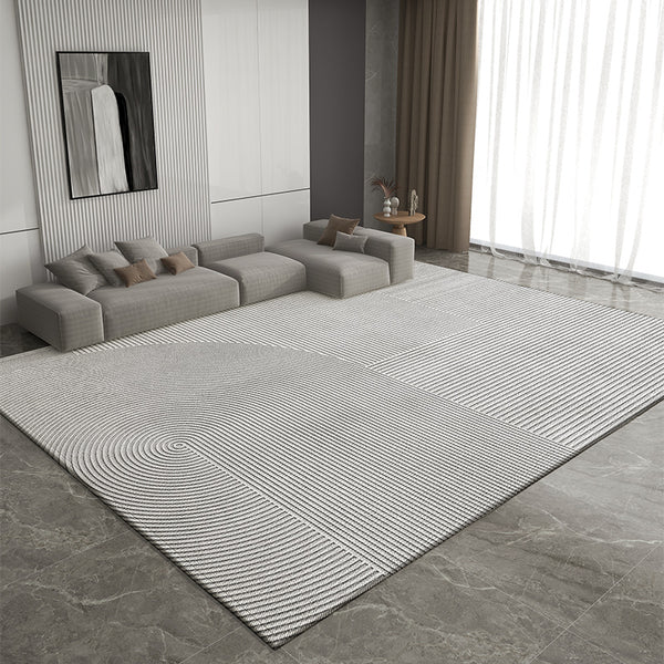 Bedroom Modern Rugs, Extra Large Modern Rugs for Living Room, Dining Room Geometric Modern Rugs, Gray Contemporary Modern Rugs for Office-Paintingforhome