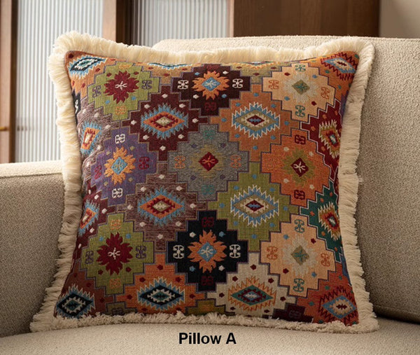 Flower Decorative Pillows for Bedroom, Decorative Pillow Covers, Extra Large Modern Geometric Pillows, Bohemian Decorative Sofa Pillows for Living Room-Paintingforhome