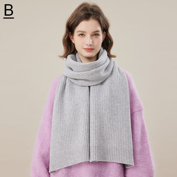 Warm Winter Scarf, Soft Cashmere Scarf for Women, Casual Scarf for Women, Cold Weather Scarf, Fashion Designer Scarf, Green White Grey Wool Scarf for Women-Paintingforhome