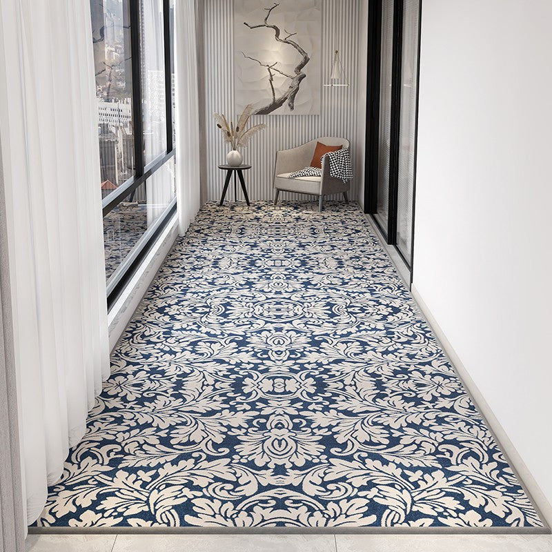 Bedroom Runner Rugs, Stain-resistant Non Slip Entrance Hallway Runners, Extra Long Narrow Blue Runner Rugs, Modern Long Hallway Runners, Contemporary Entryway Runner Rug Ideas-Paintingforhome