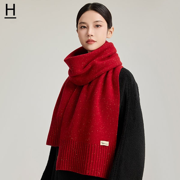 Soft Cashmere Scarf for Women, Casual Scarf for Women, Cold Weather Scarf, Fashion Designer Scarf, Black Winter Scarf, Modern Wool Scarf for Women-Paintingforhome