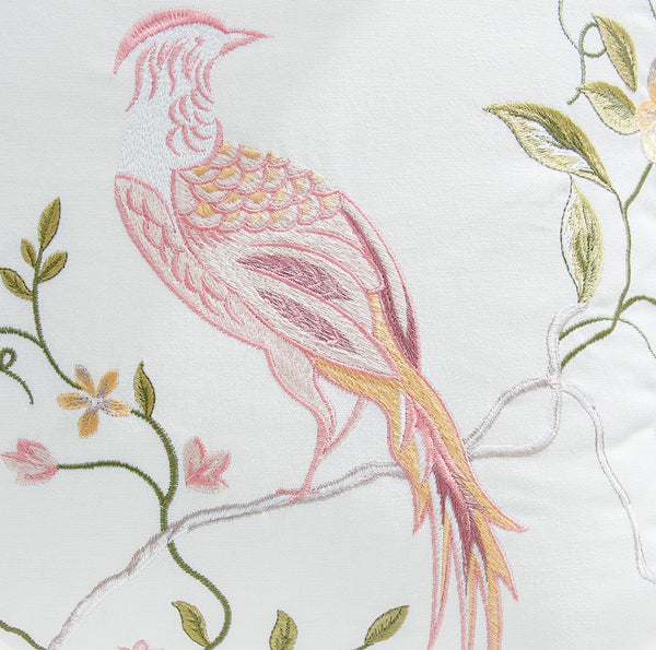 Living Room Decorative Pillows, Modern Decorative Cushions, Decorative Pillows for Bed, Decorative Pillow Arrangement Ideas for Interior Design, Embroidered Floral Bird Pattern Pillow Covers-Paintingforhome