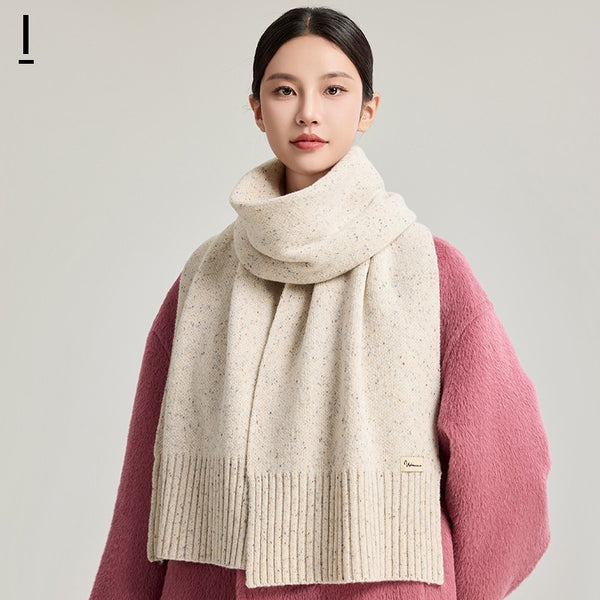 Soft Cashmere Scarf for Women, Casual Scarf for Women, Cold Weather Scarf, Fashion Designer Scarf, Black Winter Scarf, Modern Wool Scarf for Women-Paintingforhome