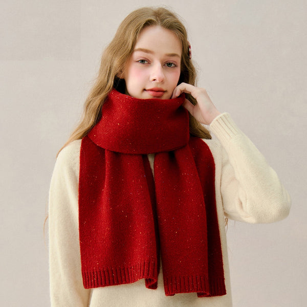 Soft Wool Scarf for Women, Red Casual Scarf for Women, Winter Wool Scarf, Cold Weather Scarf, Unique Gift for Women, Modern Wool Scarf for Women