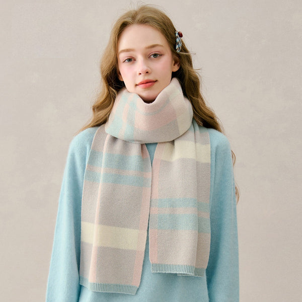 Casual Scarf for Women, Cold Weather Scarves, Modern Wool Scarf for Women,  Unique Christmas Gift for Girl, Soft Wool Scarf for Women, Winter Wool Scarf