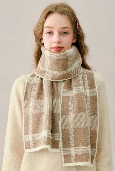 Modern Wool Scarf for Women, Unique Christmas Gift for Girl, Casual Scarf for Women, Cold Weather Scarves, Soft Wool Scarf for Women, Winter Wool Scarf