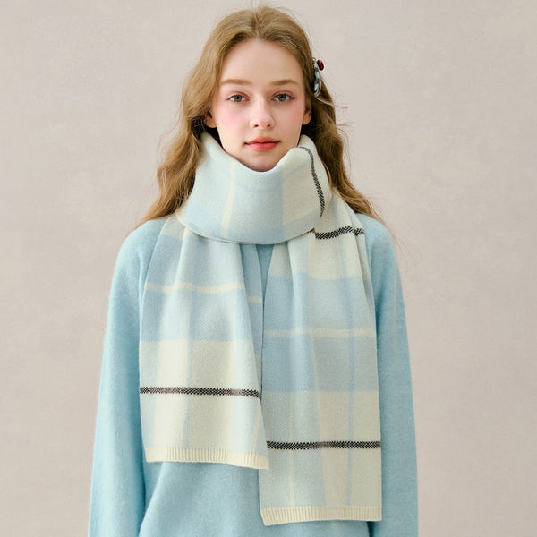 Winter Wool Scarf, Unique Christmas Gift for Girl, Modern Wool Scarf for Women, Casual Scarf for Women, Cold Weather Scarves, Soft Wool Scarf for Women