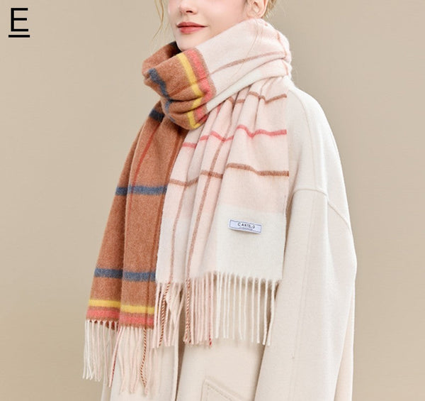 Holiday Scarf, Winter Wool Scarf, Warm Winter Scarf, Christmas Gifts for Her, Cold Weather Scarf, Fashion Scarf, Soft Cashmere Scarf for Girls, Elegant Wool Scarves-Paintingforhome