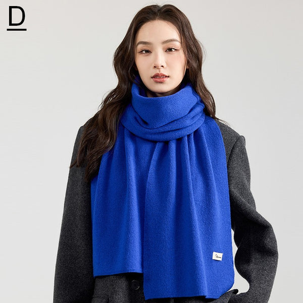 Modern Winter Scarf, Blue Casual Scarf for Women, Fashion Designer Scarf, Cold Weather Scarf, Wool Scarf for Women, Soft Cashmere Scarf for Women-Paintingforhome