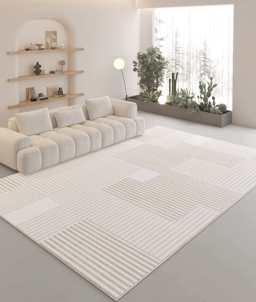 Bedroom Modern Rugs, Large Modern Rugs for Sale, Contemporary Floor Carpets under Sofa, Modern Area Rug in Living Room-Paintingforhome