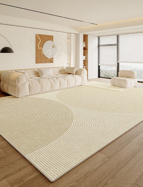 Extra Large Modern Abstract Beige Living Room Rugs, Contemporary Floor Covering Home Decor Carpets