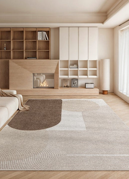 Living Room Contemporary Modern Rugs, Extra Large Abstract Geometric Modern Rugs, Bedroom Modern Rugs, Modern Rugs for Dining Room-Paintingforhome