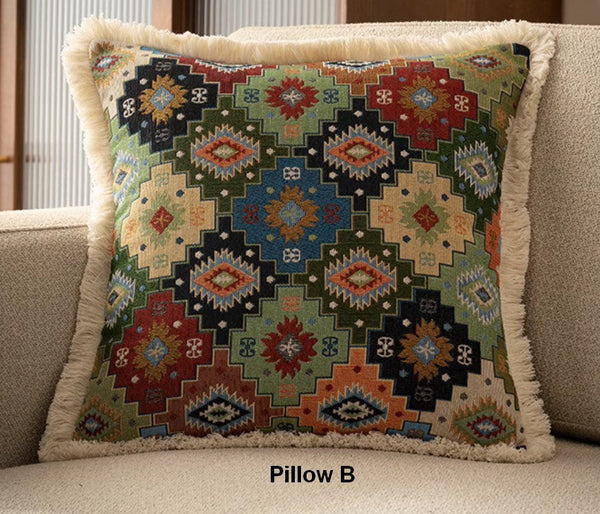 Flower Decorative Pillows for Bedroom, Decorative Pillow Covers, Extra Large Modern Geometric Pillows, Bohemian Decorative Sofa Pillows for Living Room-Paintingforhome