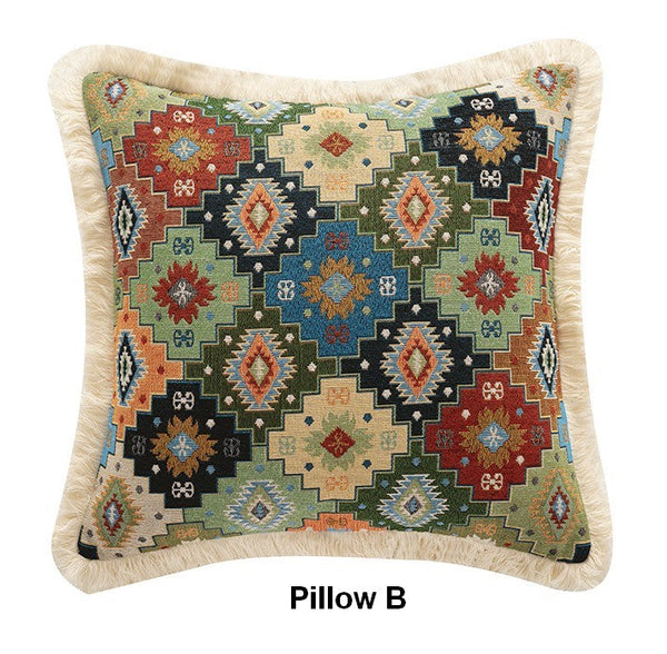 Flower Decorative Pillows for Bedroom, Decorative Pillow Covers, Extra Large Modern Geometric Pillows, Bohemian Decorative Sofa Pillows for Living Room-Paintingforhome