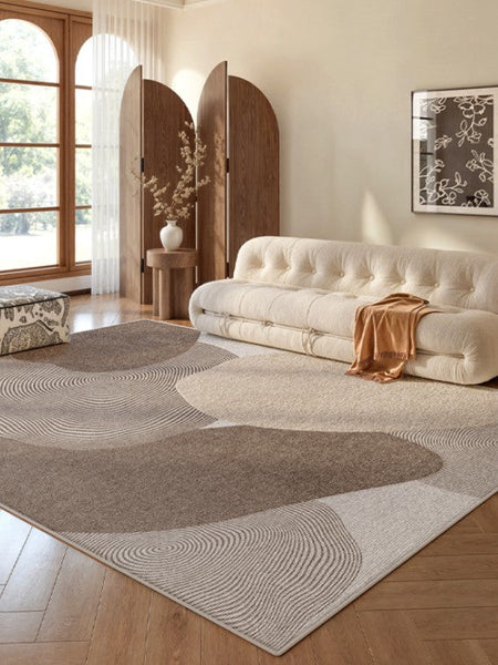 Living Room Modern Rugs, Modern Living Room Rug Placement Ideas, Extra Large Contemporary Area Rugs for Bedroom, Dining Room Floor Carpets-Paintingforhome