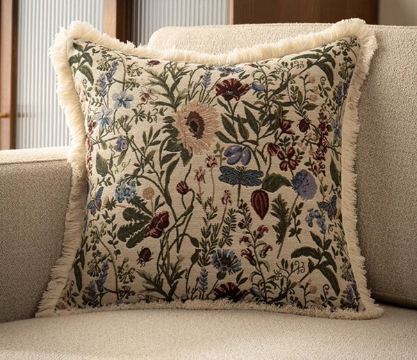 Flower Decorative Pillows for Bedroom, Decorative Pillow Covers, Extra Large Modern Geometric Pillows, Bohemian Decorative Sofa Pillows for Living Room-Paintingforhome