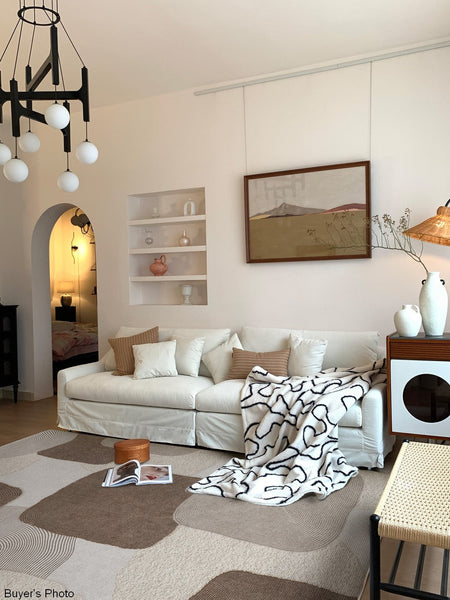 Unique Large Contemporary Floor Carpets for Living Room, Dining Room Modern Rugs, Extra Large Geometric Modern Rugs in Bedroom, Modern Rugs for Sale-Paintingforhome