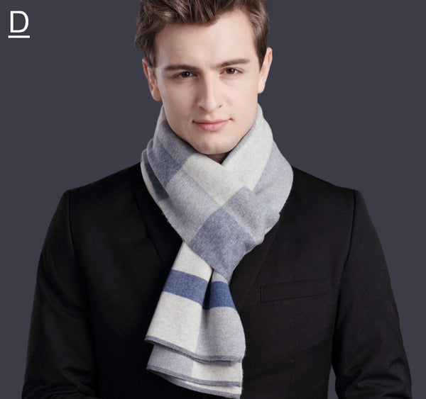 Christmas Gift for Men, Men's Wool Scarf Winter, Thick Wool Scarf, Men's Winter Scarf, Formal Men Scarf Styles, Business Casual Scarf Men, Fashion Scarf-Paintingforhome