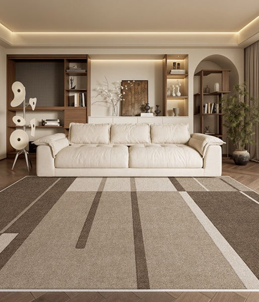 Dining Room Modern Rugs, Extra Large Geometric Modern Rugs in Bedroom, Unique Large Contemporary Floor Carpets for Living Room-Paintingforhome