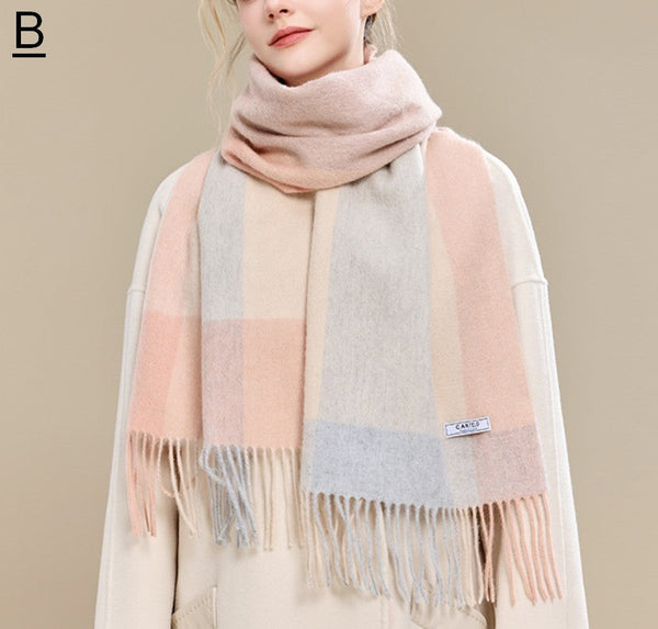 Holiday Scarf, Winter Wool Scarf, Warm Winter Scarf, Christmas Gifts for Her, Cold Weather Scarf, Fashion Scarf, Soft Cashmere Scarf for Girls, Elegant Wool Scarves-Paintingforhome