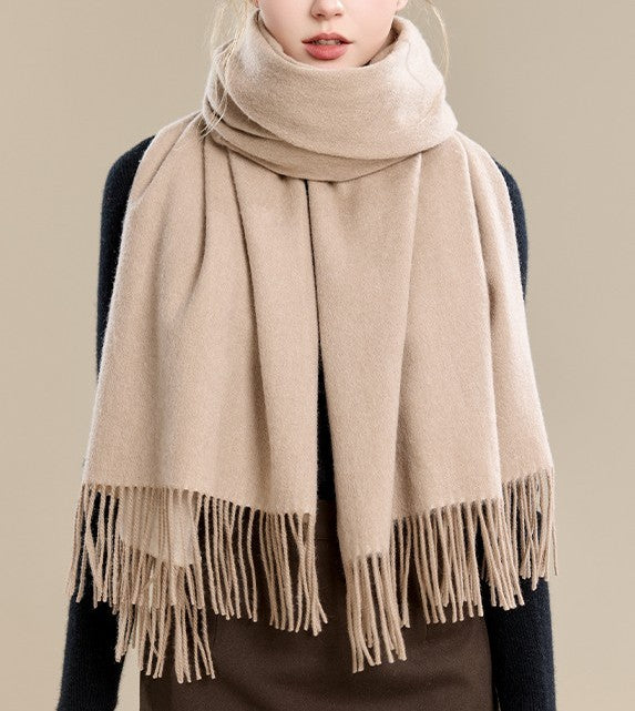 Soft Wool Scarf for Women, Long Wool Scarf, Evening Wrap, Camel Brown Winter Shawl, Elegant Shawl, Warm Cape, Fashion Scarf, Christmas Gift, Gifts for Women-Paintingforhome