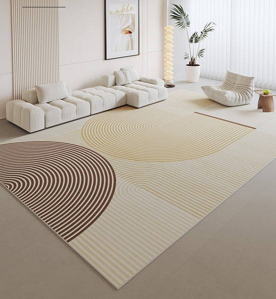 Modern Living Room Rug Placement Ideas, Modern Geometric Carpets for Office, Bedroom Modern Area Rugs, Modern Area Rugs under Dining Room Table-Paintingforhome