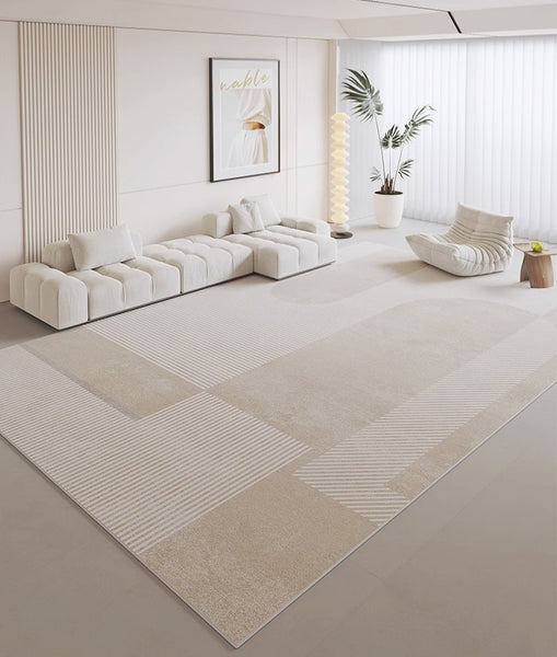 Unique Contemporary Modern Rugs, Large Geometric Carpets, Extra Large Modern Rugs under Dining Room Table, Abstract Modern Rugs for Living Room-Paintingforhome