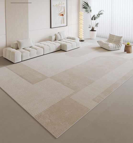 Unique Contemporary Modern Rugs, Large Geometric Carpets, Extra Large Modern Rugs under Dining Room Table, Abstract Modern Rugs for Living Room-Paintingforhome