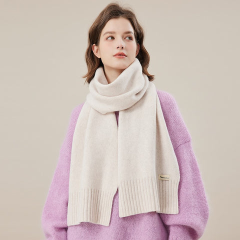 Modern Winter Scarf, Fashion Designer Scarf, Casual Scarf for Women, Cold Weather Scarf, Wool Scarf for Women, Soft Cashmere Scarf for Women-Paintingforhome