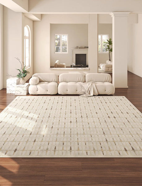 Abstract Area Rugs for Living Room, Modern Rugs under Dining Room Table, Modern Carpets for Kitchen, Geometric Contemporary Modern Rugs Next to Bed-Paintingforhome