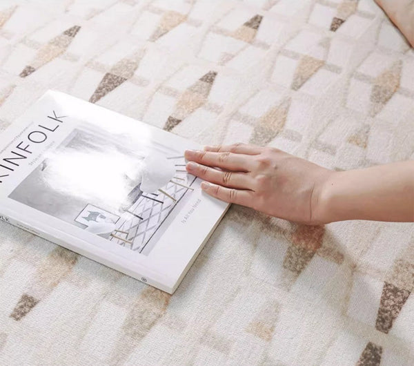 Abstract Area Rugs for Living Room, Modern Rugs under Dining Room Table, Modern Carpets for Kitchen, Geometric Contemporary Modern Rugs Next to Bed-Paintingforhome