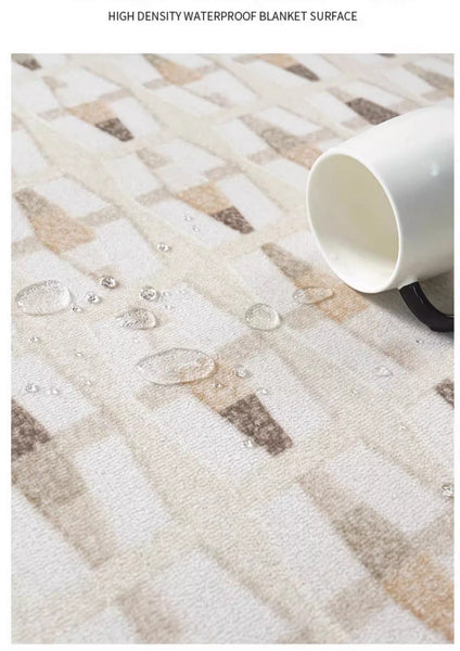 Abstract Area Rugs for Living Room, Modern Rugs under Dining Room Table, Modern Carpets for Kitchen, Geometric Contemporary Modern Rugs Next to Bed-Paintingforhome