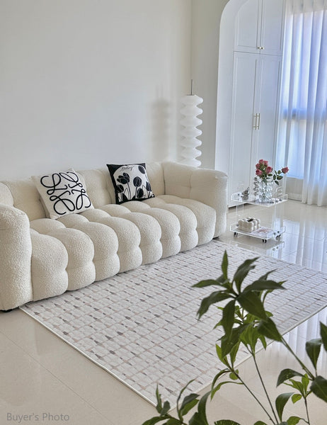 Abstract Area Rugs for Living Room, Modern Rugs under Dining Room Table, Modern Carpets for Kitchen, Geometric Contemporary Modern Rugs Next to Bed-Paintingforhome