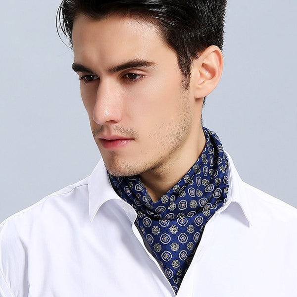 Mens Silk Neck Scarf, Silk Scarf For Work, Casual Silk Scarf Mens, Short Silk Scarf Business, Mens Silk Head Scarf, Lightweight Silk Scarf Men, Silk Ascot Scarf Men