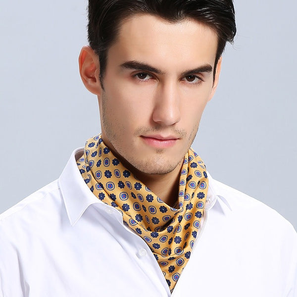 Lightweight Silk Scarf Men, Short Silk Scarf Business, Mens Silk Head Scarf, Mens Silk Neck Scarf, Silk Scarf For Work, Casual Silk Scarf Mens, Silk Ascot Scarf Men-Paintingforhome