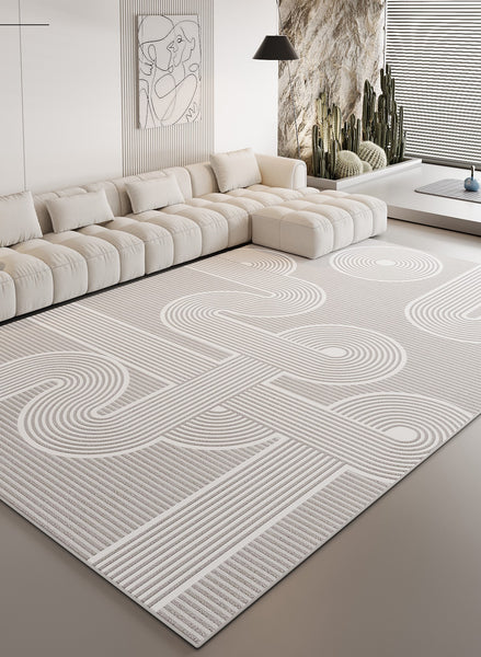 Modern Rugs for Dining Room, Large Modern Rugs for Bedroom, Simple Large Modern Rugs for Living Room, Abstract Geometric Modern Rugs-Paintingforhome